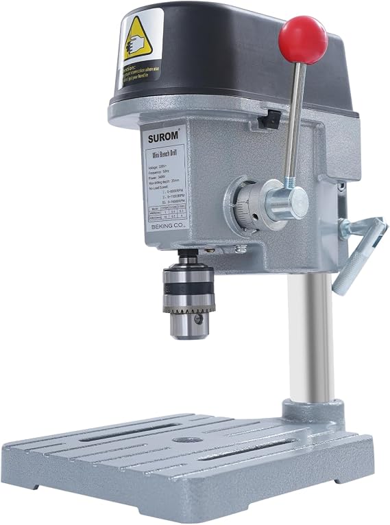 Mini Bench Drill Press, Corded Mini Table Drill Bench Drill Press for Precision Drilling, Workshop and DIY Projects, Adjustable Speed and Depth Control for Hobbyists and Professionals