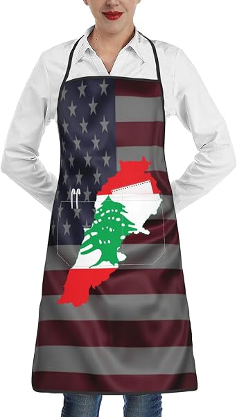 Lebanon Flag Map Fashionable Aprons Upgrade Your Cooking Experience