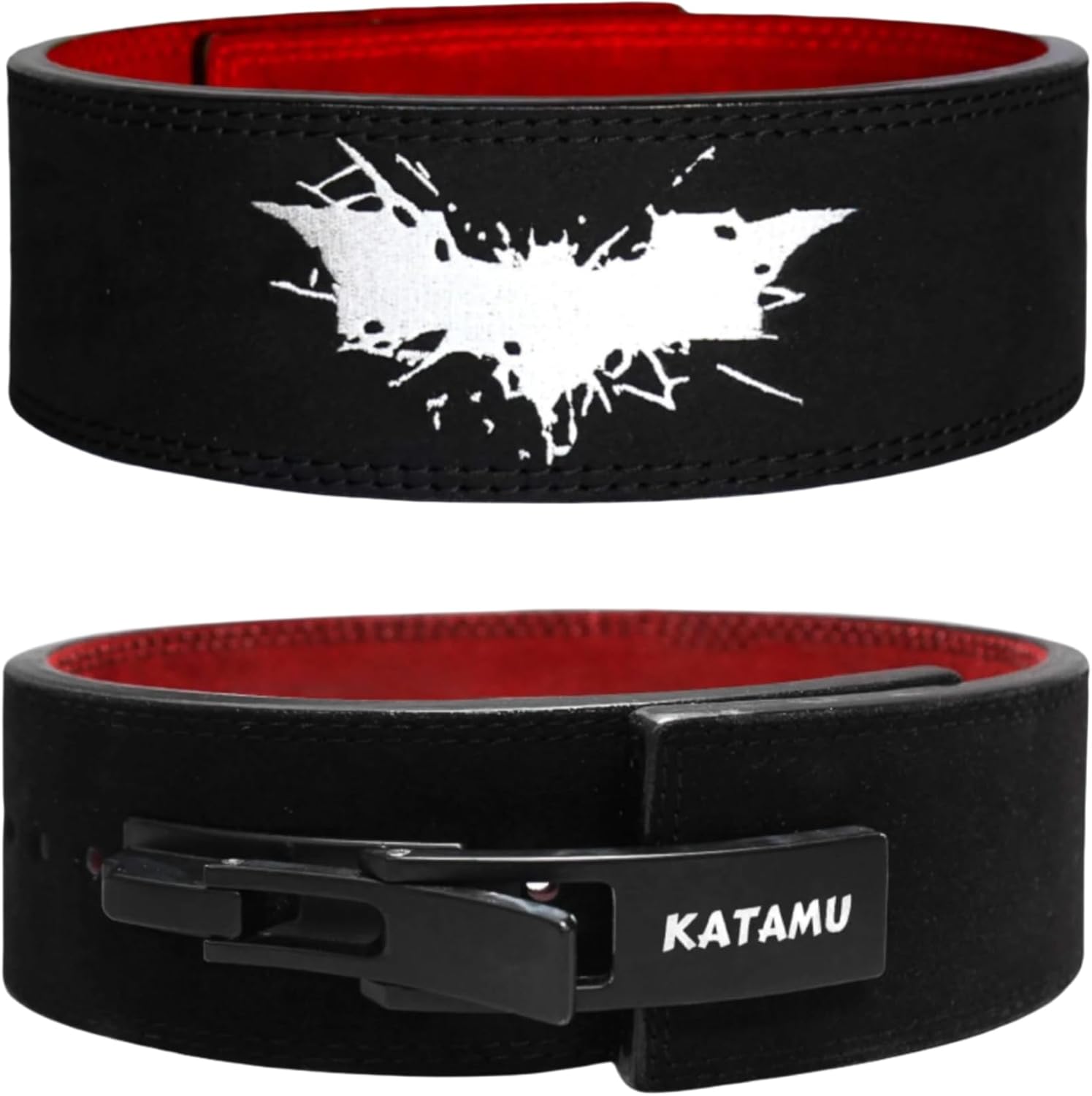 Katamu Premium Batman Vengeance Lever Weight Lifting Belt | Gym Belt | Powerlifting Belt | Leather Lifting Belts with Lever