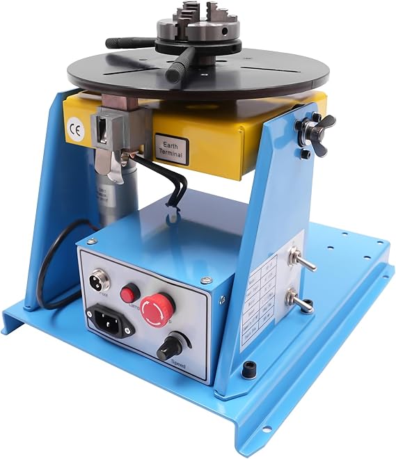 Rotary Welding Positioner Turntable Table, AC 110V Welding Positioner, Welding Positioner 10kg(Horizontal)/5kg(Vertical) Rotary Table(US)