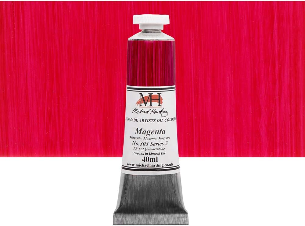 Michael Harding Artist Oil Colours, Magenta, 40ml Tube, 30340