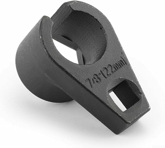 O2 Sensor Socket Wrench 7/8 inch 22mm Offset Type with Wire Clearance Cutaway for 3/8 Inch Drive Ratchet Use