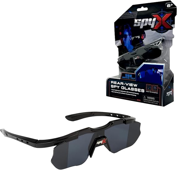 SpyX / Rear-View Spy Glasses - Cool Kid Sunglasses with Rear View Mirror Built-in. See What's Behind You! Promote Imaginative Role-Playing & Educational Exploration