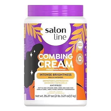 Salon Line, Hair Cream, Leave-In Cream, Maximum Shine Wavy, Curly & Coily Hair, 35.27 Oz