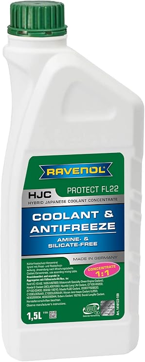 RAVENOL J4D2091 HJC FL22 Coolant Antifreeze Concentrate (Hybrid Japanese Coolant) (1.5 Liter)
