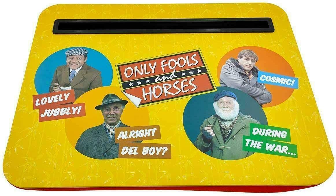 Only Fools & Horses Portable Lap Tray With Tablet Slot | Durable Material with Lap cushion | Retro 80s TV Show Novelty Tray | Gift for Show fan & Collector