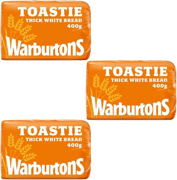Toastie Thick and Small Warburton Sliced White Bread 3x400g (3x400g)