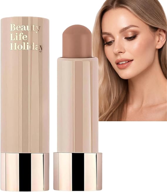 Cool Toned Contour Stick,Cream Bronzer Stick for Face&Nose Contour,Grey Con/tour Cream Contour Stick,Blendable Contouring Stick,Waterproof Long Lasting Makeup Contour Pen Bronzer Stick(Neutral Grey)