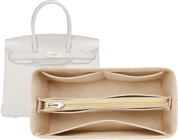 Purse Organizer for Hermes birkin bag 25 Felt organizer insert Y013M Pull beige-S