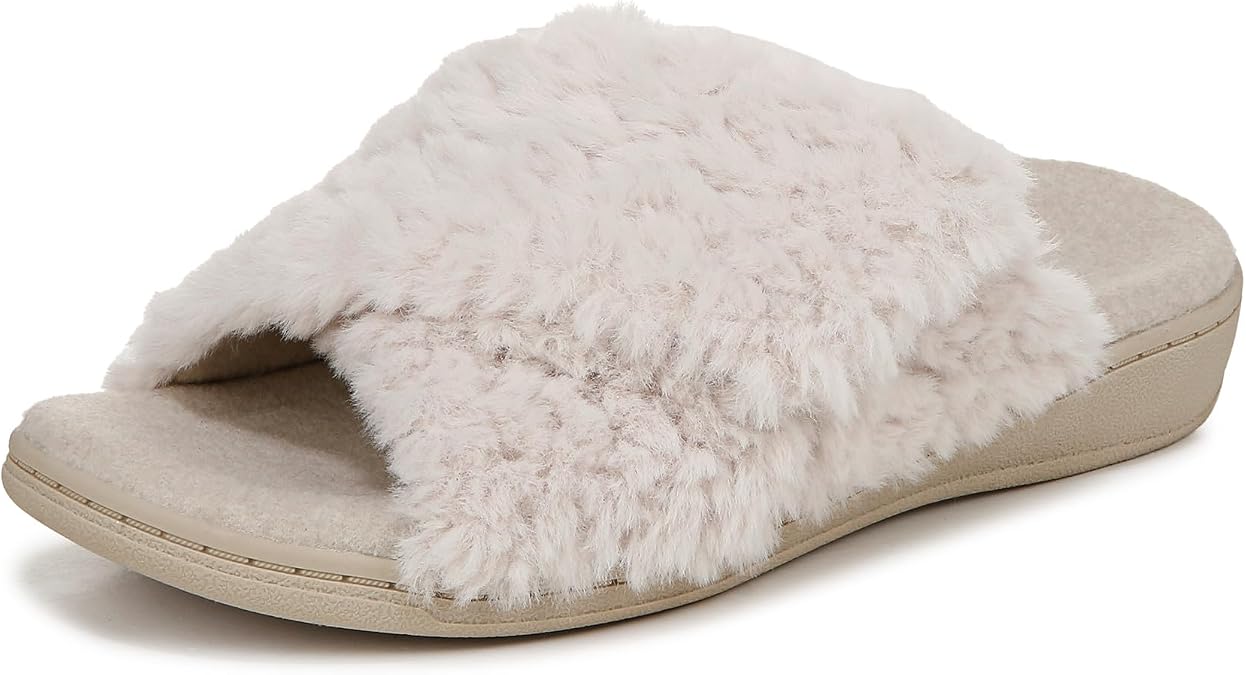 Vionic womens Relax II Open Toe Slippers | Comfort Slippers