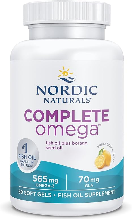 Nordic Naturals Complete Omega 60 glutenfreie Softgels 565mg Omega-3 je Dosis Sojafrei GMO frei Geschmacksneutral