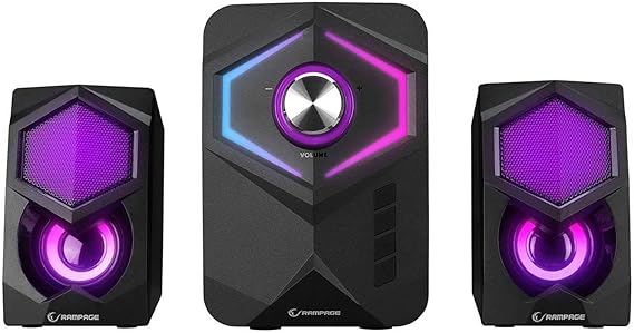 Rampage RMS-175BT 2+1 5W*2 Bluetooth+USB-TF-FM Rainbow Aydınlatmalı Gaming Speaker Hoparlör