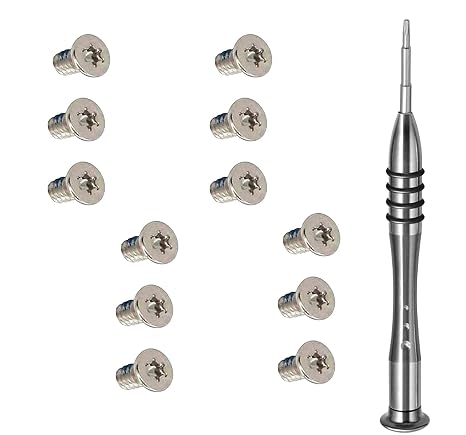 12PCS M2x3mm Silver Torx T5 Replacement Bottom Case Base Cover Screw for Dell XPS 13 9343 9350 9360, XPS 15 9550 9560 Precision M5510+ 1 PCS Torx T5 Screwdriver