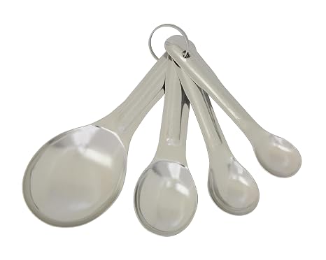 Thunder Group SLMC2415 Measuring Spoon Set, 4 Measure Sizes per Set: 1/4 TSP., 1/2 TSP., 1 Teaspoon & 1 Tablespoon, Stainless Steel, Pack of 24 Sets