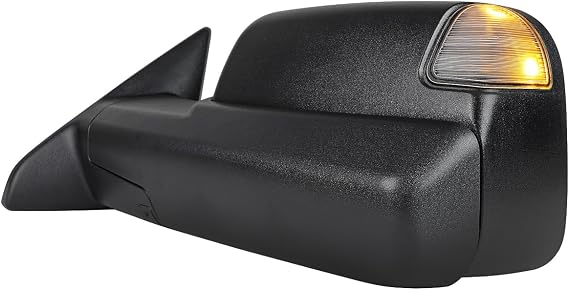 Spec-D Tuning Black Power Heated Manual Fold Tow Mirror