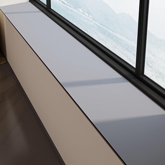 window-sills 15 20 25 30 Cm Window Sill Padding For Narrow Sills, Custom Anti-Slip Bottom Bay Protective Mats For Bedrooms/Balconies, Waterproof & Comfortable(Blue L x W,110x25cm/43x10in)