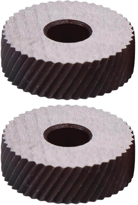Dual Wheel Knurling Tool Set 1.5Mm Diagonal Steel Cutter Wheels, 2Pcs Pivot Head Knurling Tool for Lathe Turning and Surface Patterning in Metalworking