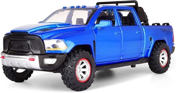 Pickup Truck Toys for Boy Age 4-7 Diecast Metal Model Trucks Open Door Pull Back Toy Cars with Lights and Sound for Kids 3-8 Years