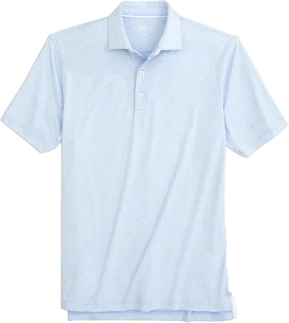 johnnie-O Lyndonn Polo | Men's Striped Performance Polo | 3-Button | Moisture-Wicking | 4-Way Stretch | UPF 50