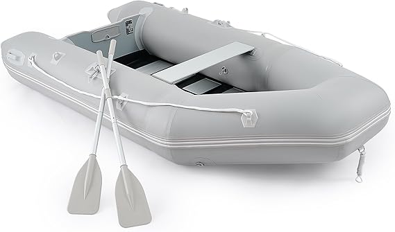 CO-Z 10ft Inflatable Dinghy Boat for 4 Adults, 990lb PVC Raft with Oars