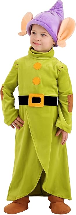 Disney Snow White Dopey Costume for Toddlers, Seven Dwarfs Cosplay & Dress-Up, Dwarf Halloween Outfit