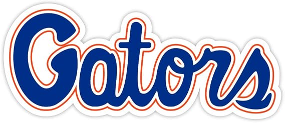 Florida Gators script sticker decal 6" x 3"