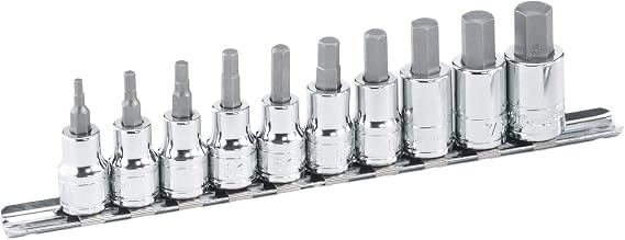 Genius Tools 10Piece 3/8" Dr. SAE Hex Bit Socket Set BS-310HS