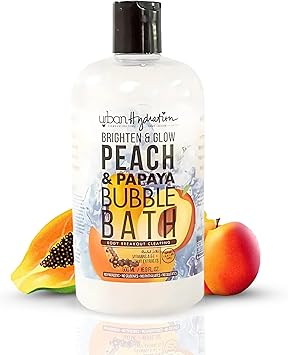 Urban Hydration Peach & Papaya Bubble Bath Foaming Bubble Bath for Relaxation & Glowing Skin, Enriched with Vitamins A & E, Gentle for All Skin Types, Ideal for Men and Women 16.9 Oz