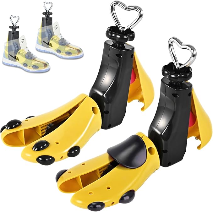2PCS Professional Boot Shoe Stretcher Wide Feet for Men Women, Shoe Expander Widener Adjustable Length & Width
