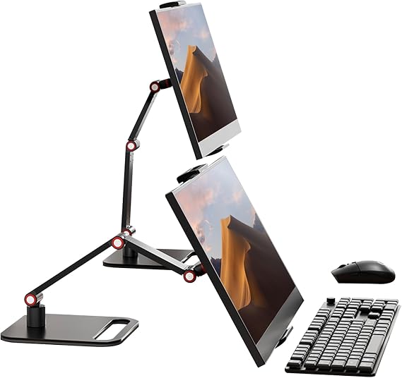 RQUOIRE Portable Monitor Stand Arm 360Rotation,for 6-17.3 in Screen ,Black