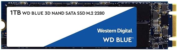 Western Digital 2TB WD Blue 3D NAND Internal PC SSD - SATA III 6 Gb/s, M.2 2280, Up to 560 MB/s - WDS200T2B0B