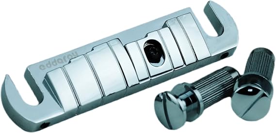 Wraparound Bridge Tailpiece, Adjustable Intonated Aluminium Alloy Stoptail Bridge with Studs and Zinc Saddle for Les Paul LP EPI SG Style Electric Guitar Replacement Chrome