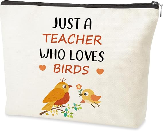 Gifts for Teachers Women - Teacher Appreciation Gifts,Christmas End of Year Birthday Valentines Retirement Birds Gift for Women,Animal Lover Gift,Makeup Bags,Teachers Stocking Stuffers