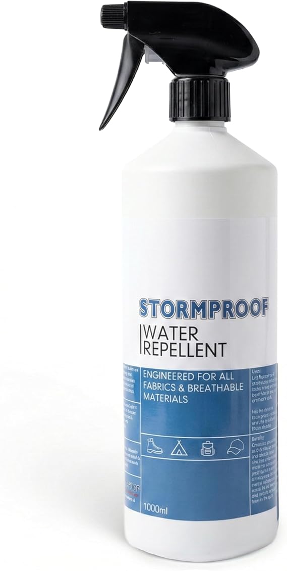 Stormproof Durable Water Repellent 1 Liter Spray Bottle - Protect Your Outdoor Gear, Tents, Coats, Boots Quickly and Easily