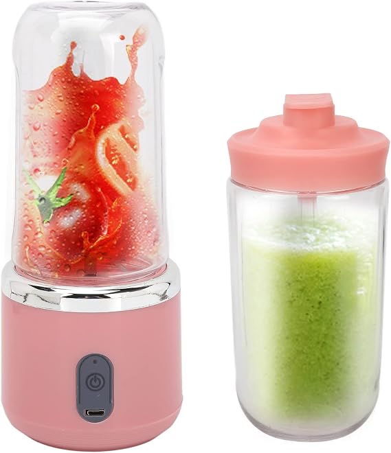 Portable Blender for Shakes and Smoothies, Travel Cordless Personal Mini Blender, 6 Blades Detachable Bottom Easy Cleansing Rechargeable Mini Juicer Cup for Office, Gym, Kitchen