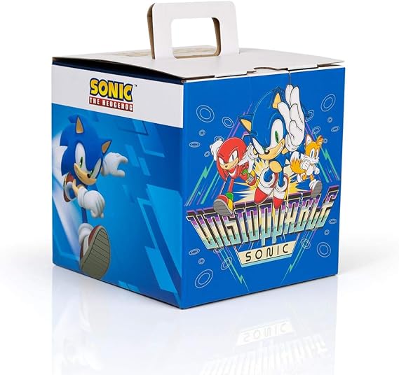 JUST FUNKY Sonic the Hedgehog Retro Arcade Collector Looksee Mystery Gift Box | 5 Themed Toy Collectibles | Lanyard, Pin, Wall Art & More