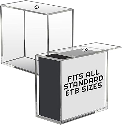 EVORETRO ETB Acrylic Case Compatible with Pokemon ETB 4.0mm Thick Pokemon Elite Trainer Box Case with UV-Resistant Clear Acrylic, Stackable Protective Display Storage
