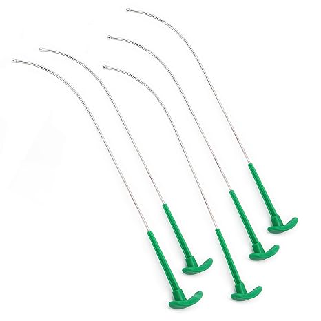 STELLMACHER Disposable Intubation Stylet Rigid Stainless Steel Core with Thumb Tab 5, 10, or 25 Pack Airway Management Aid for ET Tube Placement or Training (Pack of 5)
