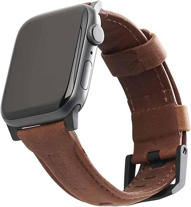 UAG Top Grain Italian Leather Band for Apple Watch 42/41/40mm, Brown