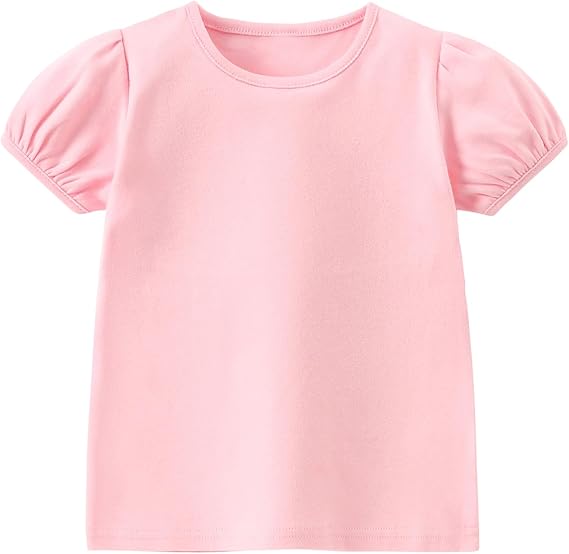 Toddler Baby Girls T-Shirts Cotton Kids Cotton Casual Shirt for 1-7 Years