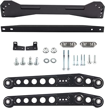 Rear Lower Control Arm Subframe Brace Tie Bar kit Compatible with Honda Civic EK 1996 1997 1998 1999 2000