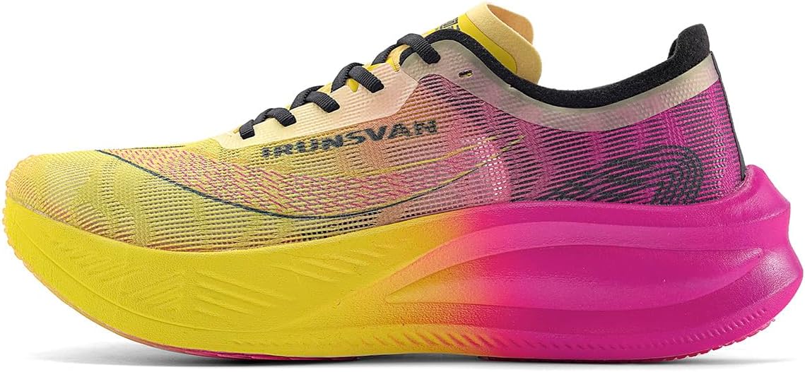 Carbon Plate Running Shoes, Lightweight Performance Racing Shoes Men Women | Marathon Racing, Stable Support, Shock Relief, High Rebound, Road Running, Training