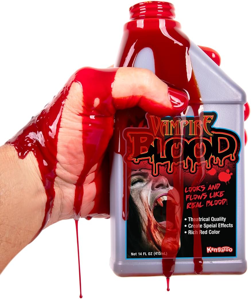 Kangaroo Fake Blood for Halloween, Special Effects Makeup, True Blood Color, 14 oz, Package May Vary