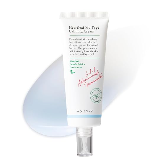 AXIS-Y Heartleaf My Type Calming Cream - Soothing, Redness Relief & Long Lasting Moisture Dewy Skin Daily Face Lotion - Vegan Korean Skin Care Moisturizer Face Cream (2.02 fl. oz.)