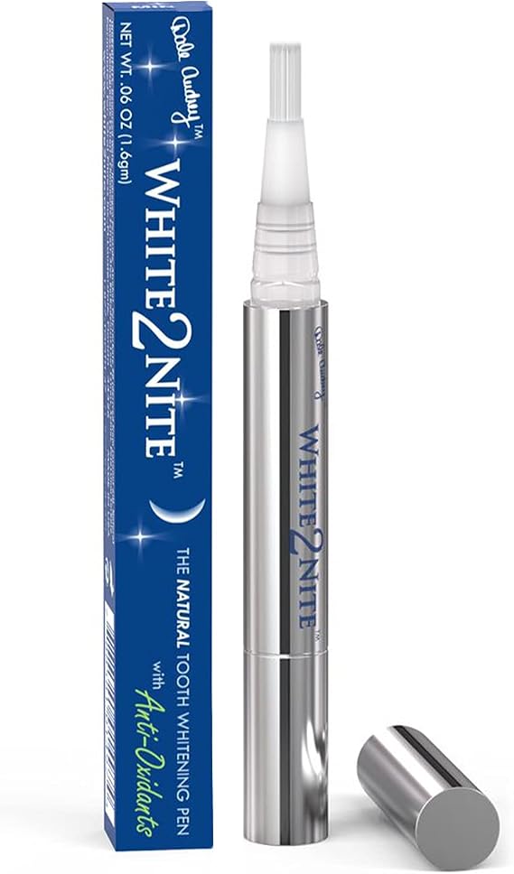 Dale Audrey White2nite Teeth Whitening Pen, Gentle Whitening Gel for Coffee and Tea Stains, Easy at Home Touch Up Whitener