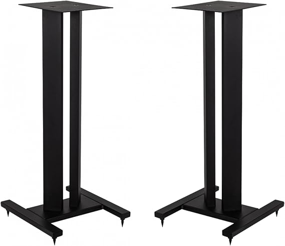 ELAC LS20 Black Bookshelf Speaker Stand Pair