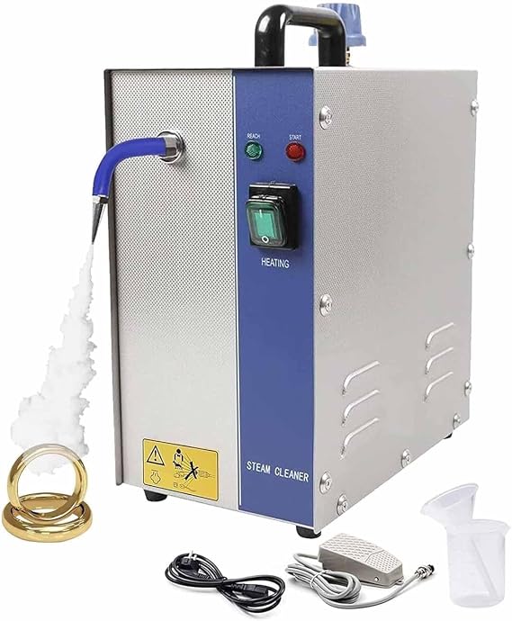 Professional Electric Steam Cleaning Machine 200W 2L Portable Stainless Steel Cleaner for Cleaning Silver, Gold, Gem, Diamond(4L,220V)
