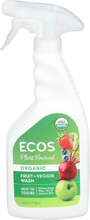 ECOS Organic Fruit & Veggie Wash, 22 FZ