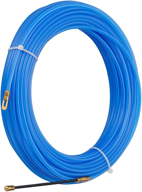 Electric Cable Wire Puller,4mm Nylon Fish Tape Electric Cable Guide Device Duct Snake Wire for Electrician Fish Tape Wire Aid Tool (20M,Blue)
