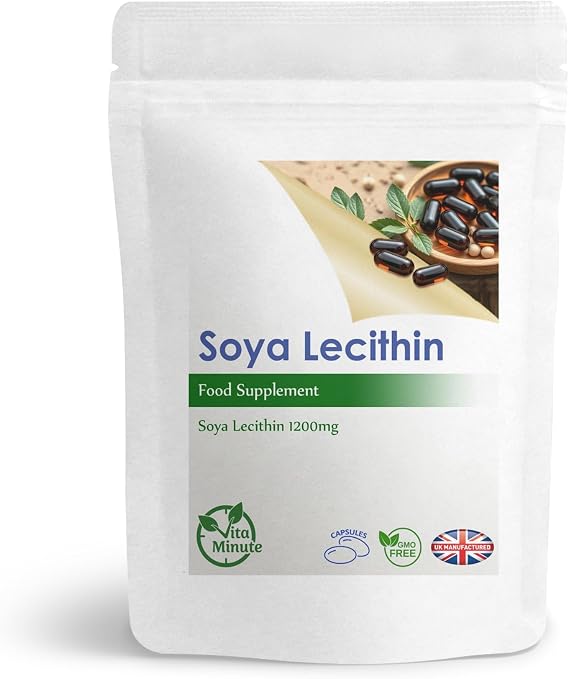 Lecithin 1200mg Softgel Capsules | SOYA Lecithin for Brain, Liver and Heart Health Support (Pack of 30)